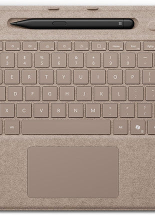 Microsoft Surface Pro Keyboard for Surface Pro Copilot+ (11th Edition), Pro 9 and 8 with Pen Storage, Alcantara Material, Dune