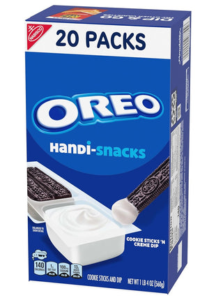 Handi-Snacks OREO Cookie Sticks 'N Creme Dip Snack Packs, 20 Snack Packs | Individually Wrapped