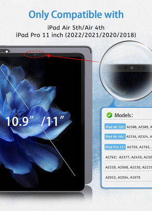 MOBDIK Paperfeel Screen Protector for iPad Air 5/4th & iPad Pro 11 | 2022/2021/2020/2018, 2 Pack Matte Film Crafted for Natural Writing, Anti Glare, Touch Sensitivity