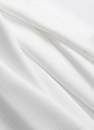 Chyhomenyc 2 Panels White Kitchen Curtains 36 Inch Length Tier Curtain, Faux Linen Textured Small Cafe Curtain, Light Filtering Short Window Curtains for Bathroom Basement, 30x36 inch, 2PCS