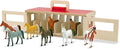 Melissa & Doug 3744 Take-Along Show-Horse Stable Play Set With Wooden Stable Box and 8 Toy Horses