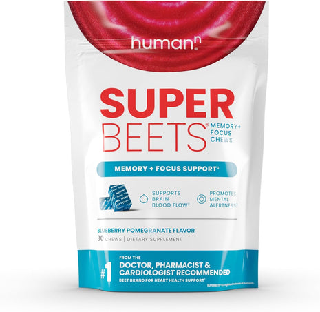 HumanN SuperBeets Memory + Focus & Turmeric Chews