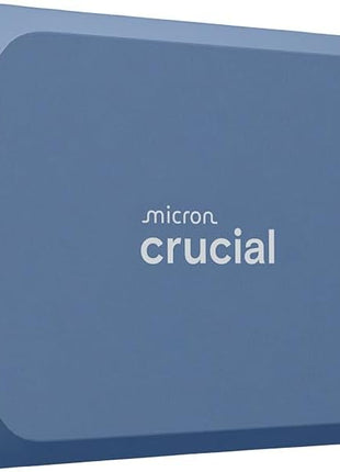 Crucial X10 1TB Portable SSD, Up to 2,100MB/s, USB 3.2 USB-C, External Solid State Drive, Compatible with Windows, Mac & Android, Durable Storage for Games, Photos & Files, Blue - CT1000X10SSD9-02