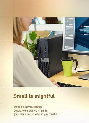 Dell OptiPlex 7040 SFF Desktop Computer PC Intel Quad Core i7-6700 3.20GHz AX200 Built-in WIFI 6 Bluetooth 32GB DDR4 New 1TB NVMe M.2 SSD 2TB HDD HDMI Wireless Keyboard & Mouse Windows11 Pro (Renewed)