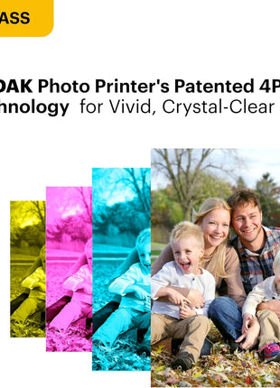 KODAK Dock Plus 4PASS Instant Photo Printer, 4x6 inches, 90 Sheets Bundle