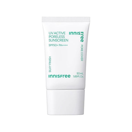 Innisfree UV Active Poreless Sunscreen SPF 50+ / PA+++ 1.7 fl oz (50 ml) Makeup Foundation / Sunscreen Blood Tone, Transparent, Moisturizing, Pore Cover Tone Up Primer