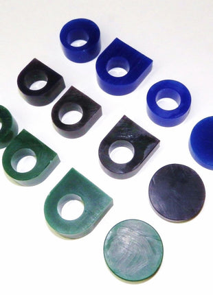 JTS Carving Wax Ring Tube Assortment - Jewelry Earring Modeling Wax 12 Pcs Pre-Cut Tubes & Blanks - 3 Grades