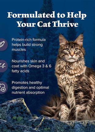 Blue Buffalo Wilderness Natural Adult Dry Cat Food, High-Protein and Grain-Free Diet, Supports Healthy Muscle Development and a Healthy Immune System, Chicken, 12-lb. Bag