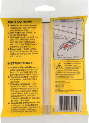 Victor Mouse Traps M150-12, Metal Pedal, Sustainably Sourced FSC Wood, Wooden Mouse Traps - Pack of 12