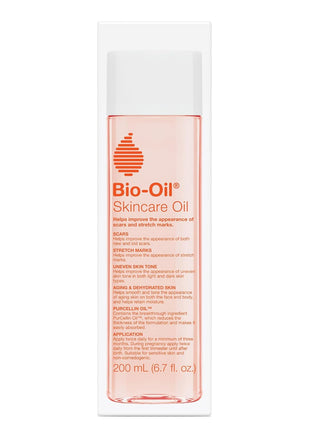 Bio-Oil Skincare Body Oil Serum, Scars & Stretch Marks, 6.7 fl oz | Dermatologist Recommended, Vitamin E & A, Dry & Sensitive Skin, Non-Comedogenic, Face and Body, Scar Treatment