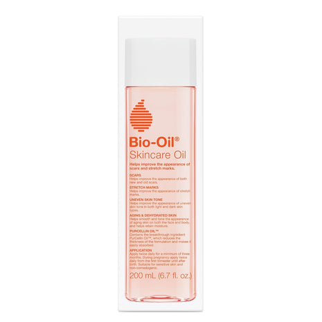 Bio-Oil Skincare Body Oil Serum, Scars & Stretch Marks, 6.7 fl oz | Dermatologist Recommended, Vitamin E & A, Dry & Sensitive Skin, Non-Comedogenic, Face and Body, Scar Treatment