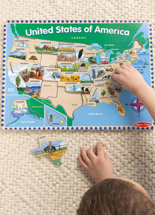 Melissa & Doug USA Map Wooden Puzzle (45 pcs)