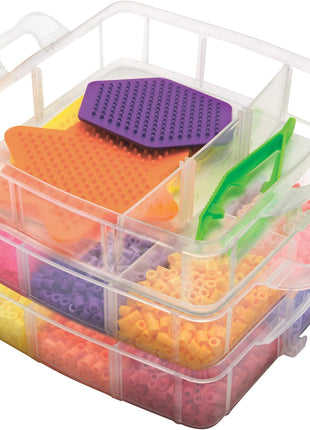 Perler Bead Large Organizer Stackable Storage Container Bead Trays, 3pc.