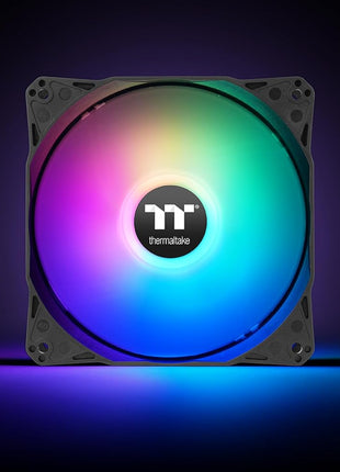 Thermaltake LE120 ARGB PWM Fan (3 Pack), PWM controlled 500~1500 rpm, 5V Motherboard Sync, 16.8 Million Colors 9 Addressable LEDs, Airflow 66.1 CFM, 120mm Hydraulic Bearing, Case Fan, CL-F204-PL12SW-A