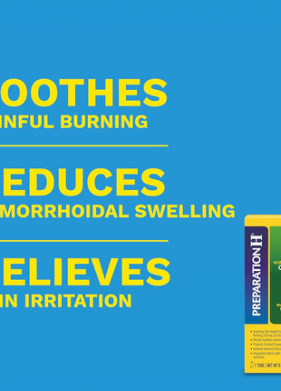 Preparation H Hemorrhoid Symptom Treatment Cream (0.9 Ounce Tube), Maximum Strength Multi Symptom Pain Relief with Aloe