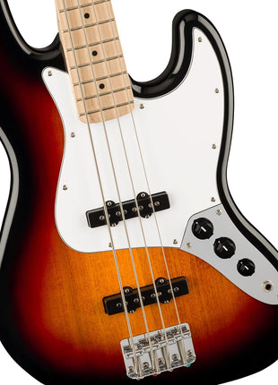 Fender Squier Affinity Series Jazz Bass, 3-Color Sunburst, Maple Fingerboard