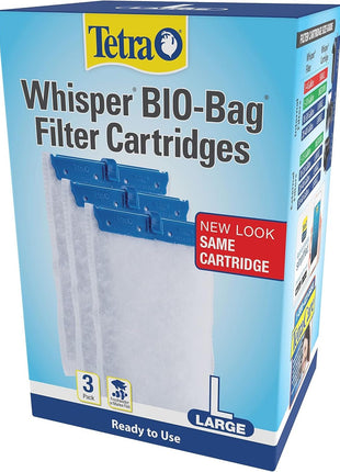 Tetra Whisper Bio-Bag Filter Cartridges For Aquariums - Ready To Use BLUE, Large, 3 Count (Pack of 1)