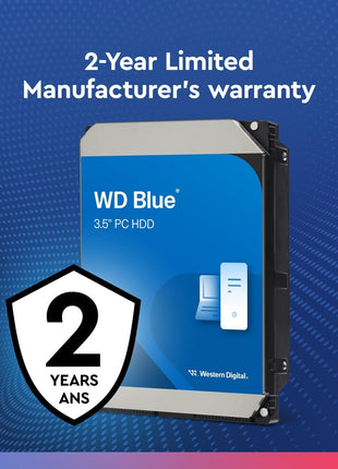 Western Digital 2TB WD Blue PC Internal Hard Drive HDD - 5400 RPM, SATA 6 Gb/s, 64 MB Cache, 3.5 inch - WD20EARZ