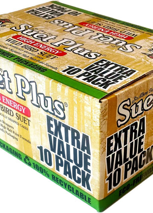 ST. ALBANS BAY SUET PLUS Suet Cake Variety Packs, 11 oz. Wild Bird Suet Cakes (High Energy, 10 Pack)