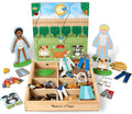 Melissa & Doug Occupations Magnetic Dress-Up Wooden Pretend Play Set (74 pcs) - Magnetic Dress-Up Dolls For Kids