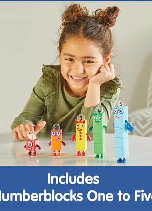 hand2mind Numberblocks Friends One to Five, Action Figure Set, Toy Figures & Playsets, Small Figurines for Kids, Counting Blocks, Numbers for Toddlers, Math Toys, Kids Birthday Gifts
