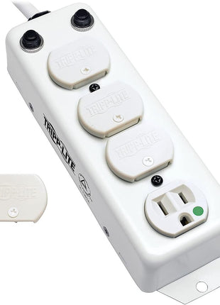 Tripp Lite Safe-IT UL 1363A Medical-Grade Power Strip for Patient-Care Vicinity, 4 15A Hospital-Grade Outlets with Safety Covers, 7-Foot Cord, (PS-407-HG-OEM)