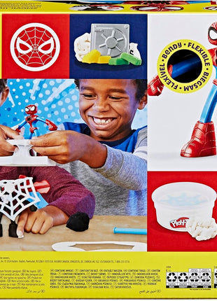Play-Doh Marvel Spider-Man Launch & Slice Battle Playset with 2 Bendy Action Figures and 7 Accessories, Imagination Toys for Boys & Girls 4 Years & Up