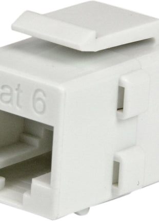 StarTech.com White Cat 6 RJ45 Keystone Jack Network Coupler F/F - RJ45 Coupler - Cat6 Coupler - F/F Cat6 Keystone Jack White Modular (C6KEYCOUPLWH)