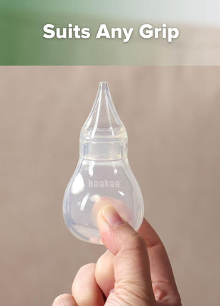 Haakaa Silicone Baby Nasal Aspirator | Nose Bulb Syringe | Easy-Squeezy Baby Nose Cleaner, Newborn Infant &Toddler - BPA Free Silicone