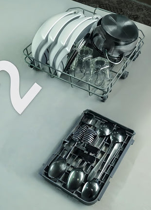 Dishwasher Tabletop dishwasher Portable Small fully automatic dishwasher with four wash modes plus drying and sterilizing modes Can be connected to the tap and filled manually