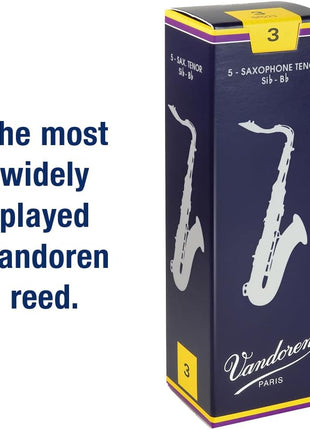 Vandoren SR223 Tenor Sax Traditional Reeds Strength 3; Box of 5