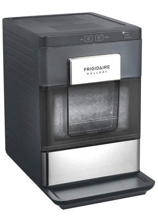 Frigidaire Gallery, 33 Lbs. Countertop Ice Maker, Nugget Shaped Ice, Stainless Steel Trim (Black)
