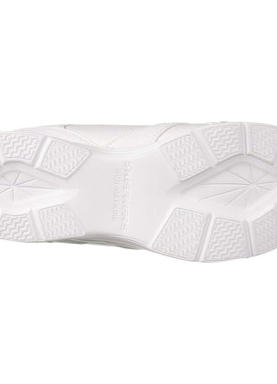 Skechers Girl's Glimmer Kicks - School Struts Sneaker Sneaker, White, 13 Little Kid