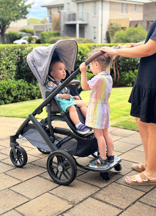 DoubleUp Toddler Board Compatible with UPPAbaby Vista (2015+) Adjustable Ride-On Stroller Board for Toddlers â€“ Easy Fold & Secure Fit