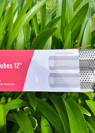 Premium Pellet Smoker Tube 12 inch (Set of 2) - 5 Hours of Billowing Smoke, Hot or Cold Smoking, for Any Grill or Smoker, An Easy and Safe Way to Provide Smoking, Free eBook Grilling Ideas & Recipes