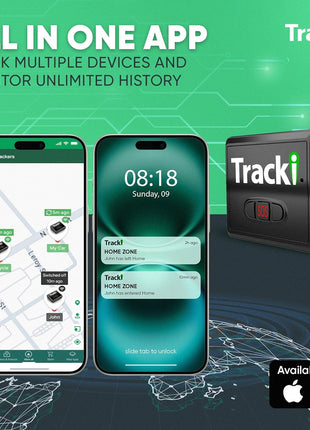 Tracki Mini GPS Tracker, Subscription Required, Cancel Anytime – Universal Compact 4G LTE Tracker for Vehicles
