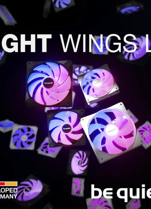 be quiet! Light Wings LX 120mm PWM PC Case Fan | Black | Triple-Pack | BL121