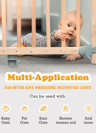 Wall Nanny - Baby Gate Wall Protector (Made in USA) Protects Walls and Doorways from Pet Gates - for Pressure Mounted Indoor Safety Baby Gates - White