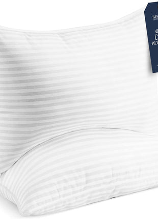 Beckham Hotel Collection Bed Pillows Standard/Queen Size Set of 2   Original Down Alternative Pillow for Sleeping   Bedding for Back, Stomach or Side Sleepers