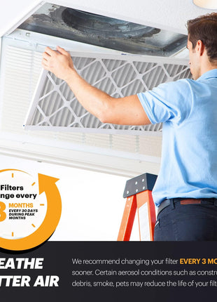 BNX TruFilter 20x20x1 Air Filter MERV 11 (6-Pack) - MADE IN USA - Allergen Defense Electrostatic Pleated Air Conditioner HVAC AC Furnace Filters for Allergies, Dust, Pet, Smoke, Allergy MPR 1200 FPR 7
