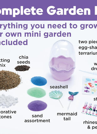 Creativity for Kids Mini Garden: Mermaid Terrarium Kit - Mermaid Gifts for Girls, Crafts and Toys, Stocking Stuffers for Kids (Ages 6+)