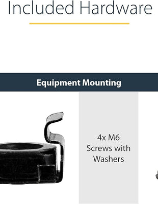 StarTech.com 2U Server Rack Shelf - Universal Rack Mount Cantilever Shelf for 19 inch Network Equipment Rack & Cabinet - Heavy Duty Steel – Weight Capacity 44lb/20kg - 16 inch Deep Tray, Black (CABSHELF)