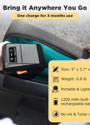SUPVAN T50M Pro Bluetooth Label Maker Machine with Tape, Wide Waterproof Label, Versatile App with 40 Fonts and 450+ Icons, Inkless Labeler for Home, Kitchen, School, Office Organization, Black