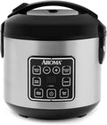 AROMA Digital Rice Cooker, 4 Cup (Uncooked) / 8 Cup (Cooked), Steamer, Grain Cooker, Multicooker, 2 Qt, Stainless Steel Exterior, ARC 914SBD