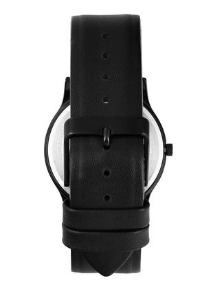 Helix by Timex Analog Watch for Man with Black Round Dial & Black Leather Strap Band Water Resistant Men's Wrist Watches - TW054HG04