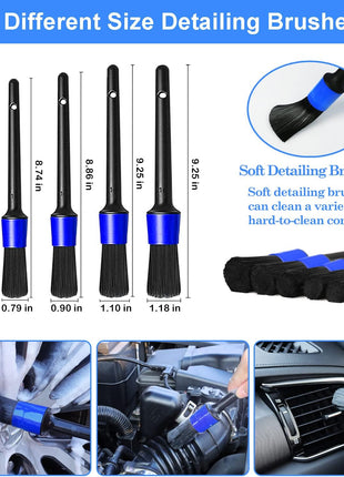 26Pcs Car Detailing Brush Set, Car Detailing Kit, Car Detailing Brushes, Car Cleaning Kit, Car Windshield Cleaning Tool, Professional Car Care kit - Car Wash Brush kit for Interior Exterior Wheels