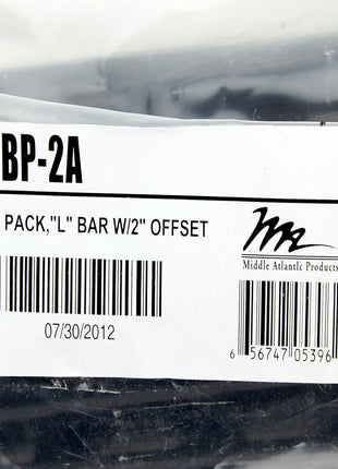 Middle Atlantic LBP-2A 2" Offset L-Shaped Lace Bar for Rackrail (10 Pack)