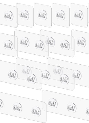 Vivinin 15 Pack Shower Caddy Adhesive Replacement, No Drilling Shower Shelf, Strong Adhesive Hooks for Showers & Kitchen Racks