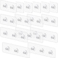 Vivinin 15 Pack Shower Caddy Adhesive Replacement, No Drilling Shower Shelf, Strong Adhesive Hooks for Showers & Kitchen Racks