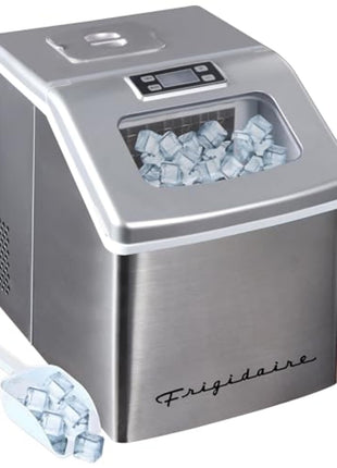 FRIGIDAIRE EFIC452-SS 40 Lbs Extra Large Clear Maker, Stainless Steel, Makes Square Ice